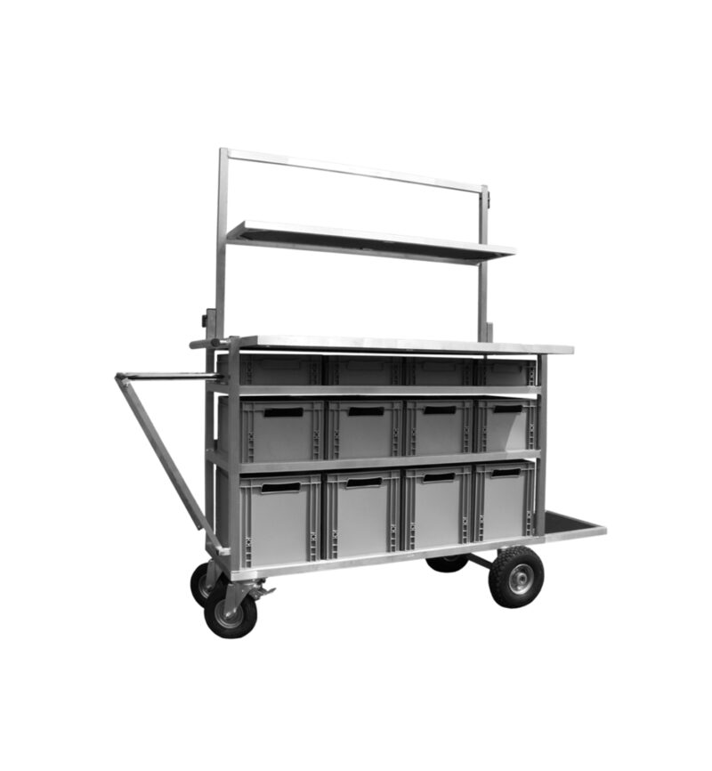 Roulante Régie large Guinalette (12 bacs)