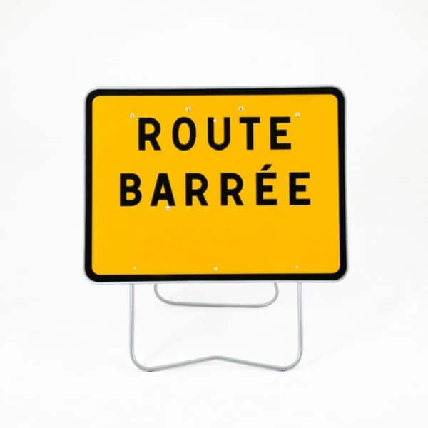 Panneaux  Route Barrée