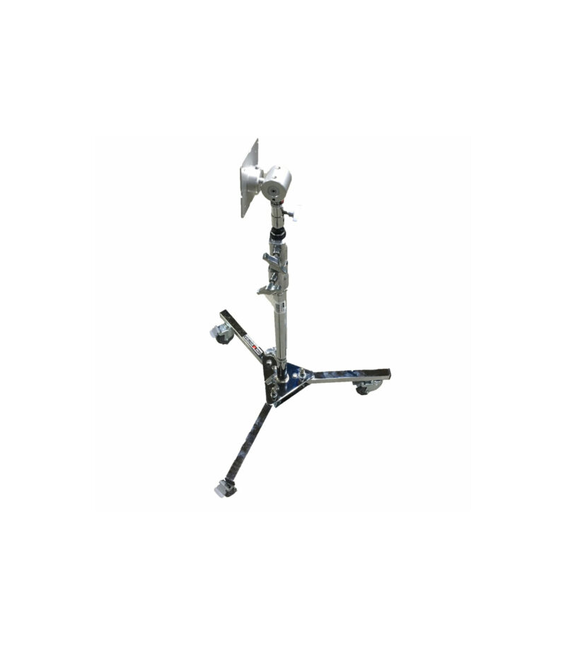 « Kit Bagoe » – Pied de 1000 avec base roulette
+ rotule support bras écran + plaque Vesa + planche