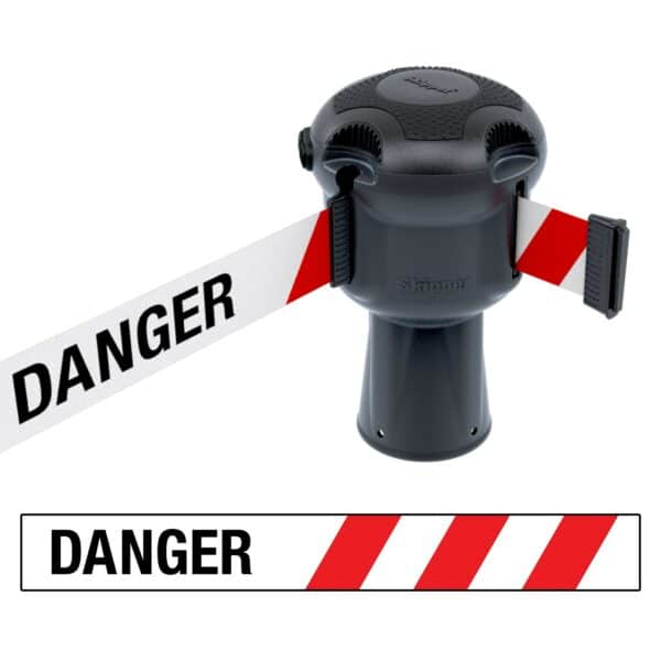 SUR-CONE DEROULEUR GRIS RUBALISE 9M Rouge et Blanche DANGER