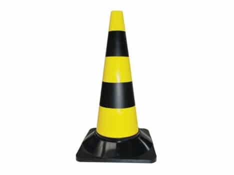 Cône de Signalisation JAUNE ET NOIR 75cm