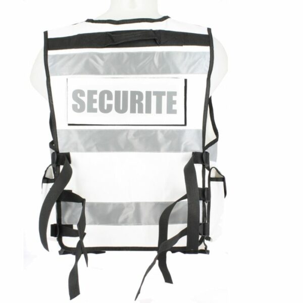 GILET HAUTE VISIBILITÉ SÉCURITÉ BLANC OU BLEU – Image 2