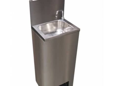 LAVE-MAINS INOX AUTONOME PAR PRESSION POMPE À PIED
