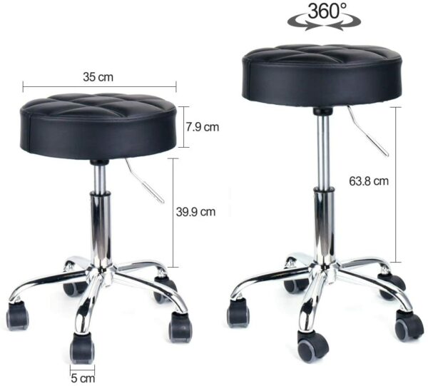 TABOURET DE MAQUILLAGE A ROULETTE – Image 2