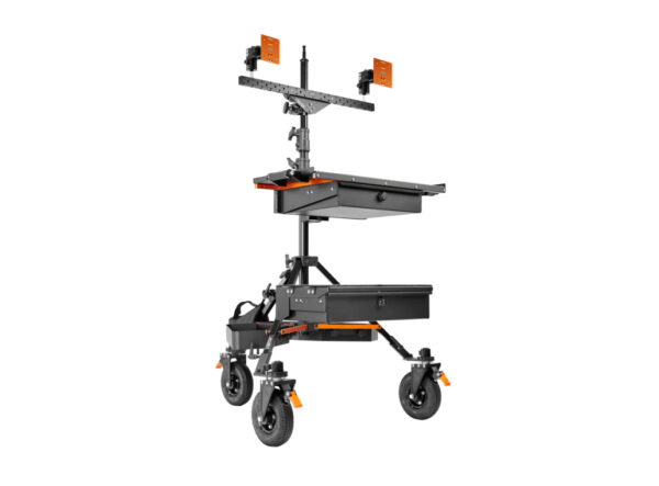 Axis Command Station Plateforme DIT avec Tiroir + Plateforme pour valise avec tiroir Bac + Dual Bar avec 2 têtes Vesa – Image 2