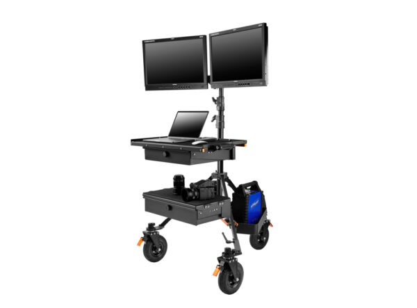 Axis Command Station Plateforme DIT avec Tiroir + Plateforme pour valise avec tiroir Bac + Dual Bar avec 2 têtes Vesa – Image 13