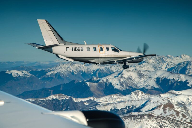 Une caméra TSF à bord d&rsquo;un TBM pour AIRBORNE FILMS