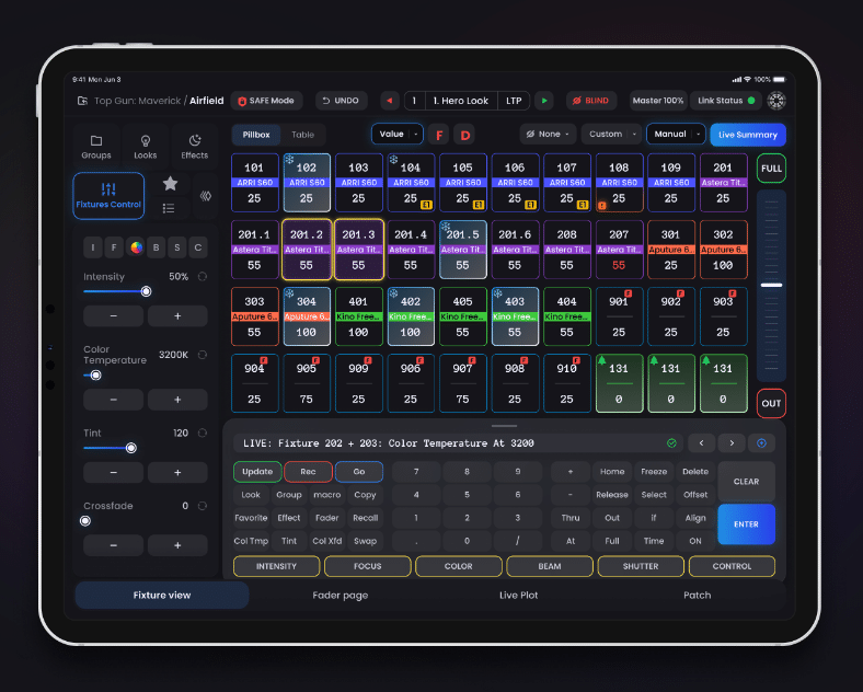 IPad + appli Luminair ou Blackout
