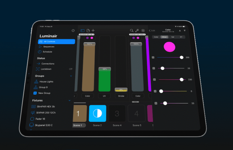IPad + appli Luminair ou Blackout