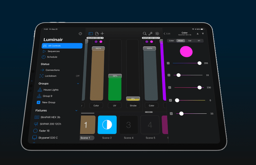 IPad + appli Luminair ou Blackout